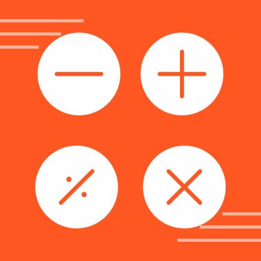 Hesap makinesi ve matematiksel sembollerin simgesi