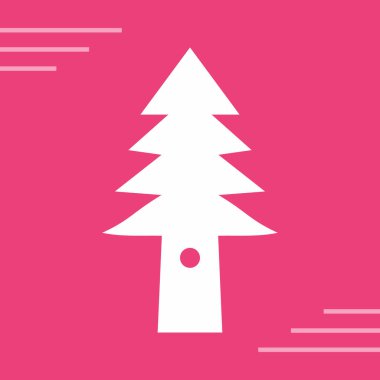 Noel ağacı ikonu. vektör illüstrasyonu