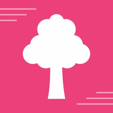 ağaç simgesi vektör illüstrasyonu