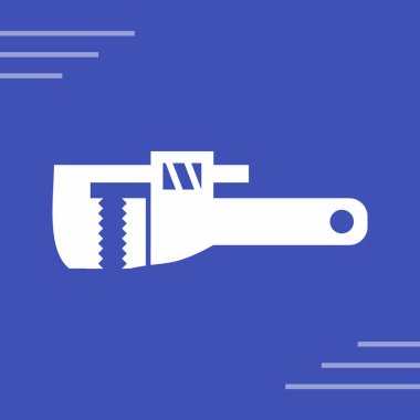 Beyaz arka plan üzerinde izole mavi anahtar kutsal kişilerin resmi. Vektör çizim