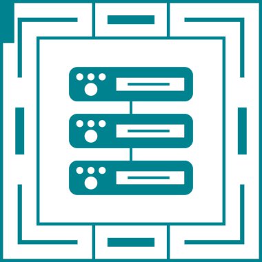 sunucu web simgesi vektör illüstrasyonu