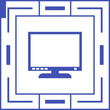 Monitör. Web simgesi basit illüstrasyon