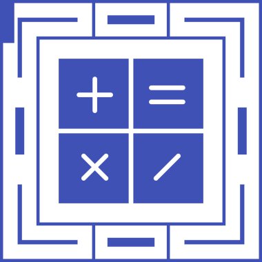 hesap makinesi web simgesi, basit illüstrasyon