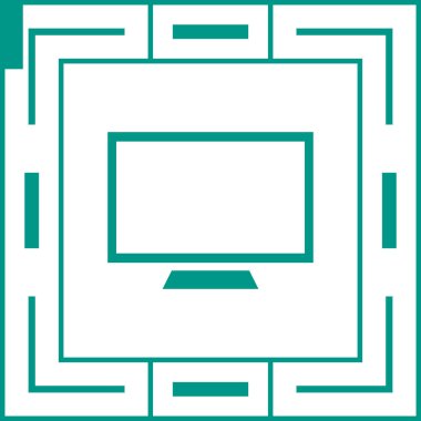 Bir bilgisayar ekranının vektör illüstrasyonu