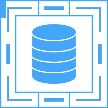 veritabanı sunucu simgesi. Web için veritabanı sunucu simgesinin basit illüstrasyonu