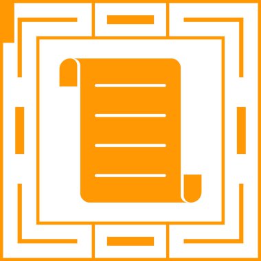 Soyut arkaplanda belge simgesi izole edildi