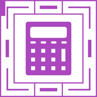 hesap makinesi web simgesi, basit illüstrasyon