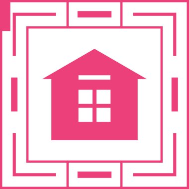 Ev web simgesi, vektör çizim