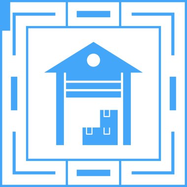 Bir ev simgesinin vektör illüstrasyonu