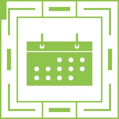 Rozet biçiminde takvim tarihi simgesi