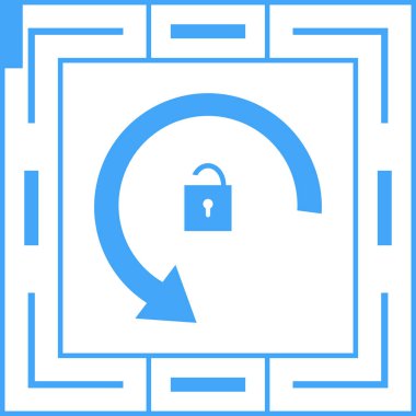 Kilitli simge vektör illüstrasyonu