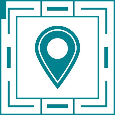 Harita işaretleyici simgesi. vektör illüstrasyonu