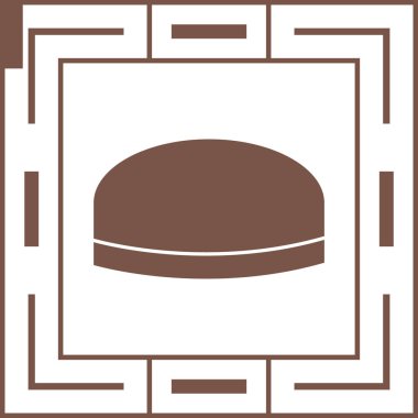 Hamburger ikonu vektör illüstrasyonu