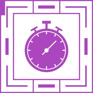 Alarm saati simgesi, vektör illüstrasyonu