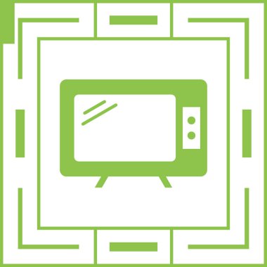 Televizyon. Web simgesi basit illüstrasyon