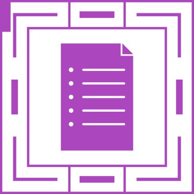 Belge. Web simgesi basit illüstrasyon