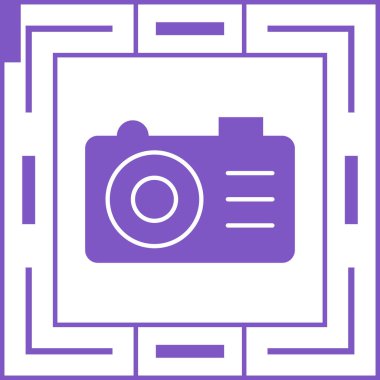 Kamera. Web simgesi basit illüstrasyon
