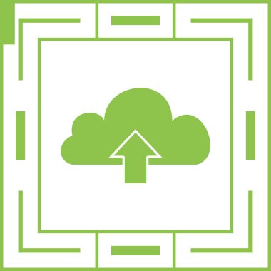 Bulut hesaplama simgesi vektör illüstrasyonu