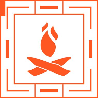 Ateş alevi simgesini ana hatlarıyla yakma