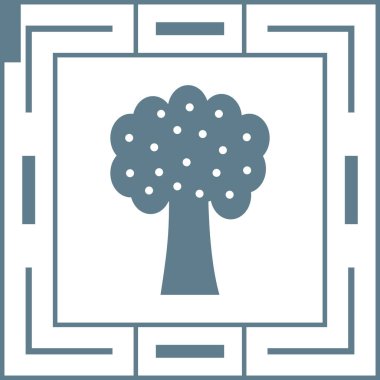 ağaç simgesi vektör illüstrasyonu