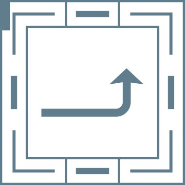 ok aç, web basit simgesi illüstrasyonu