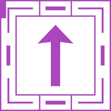 Yukarı ok, web basit simgesi illüstrasyonu