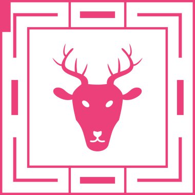 Geyik simgesi web illüstrasyonu