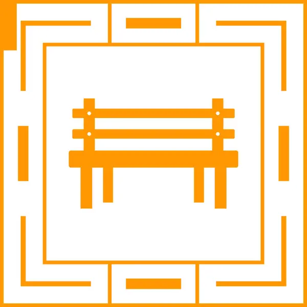 Tahta bank simgesi web illüstrasyonu.