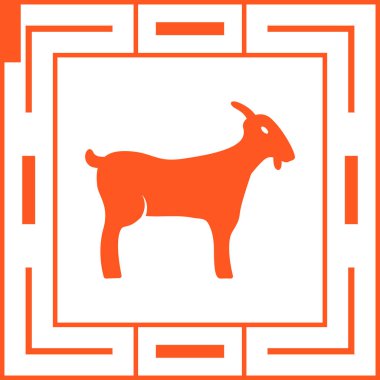 Keçi vektör simgesi. Koyun vektör simgesinin gösterimi.