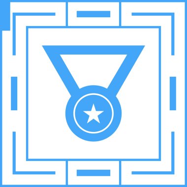 Madalya. Web simgesi basit illüstrasyon