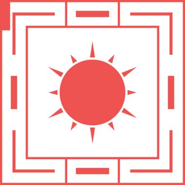 Projeniz için vektör güneş simgesi