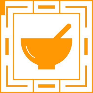 çorba simgesi vektör illüstrasyonu