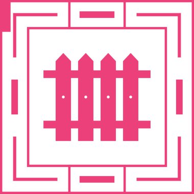 Beyaz arka plan üzerinde izole çit simgesi