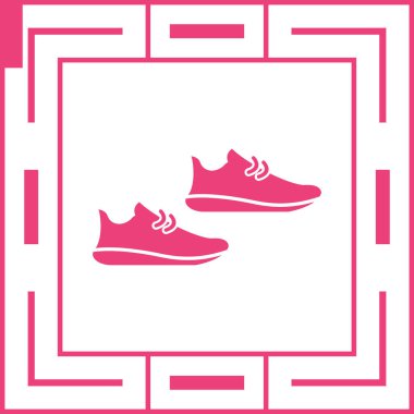 Koşan kadın ayakkabılarının vektör çizimi