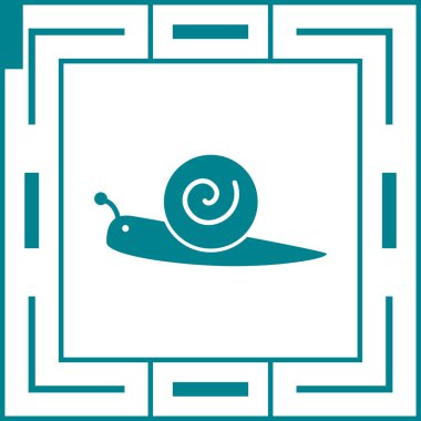 Salyangoz simgesi vektör illüstrasyonu