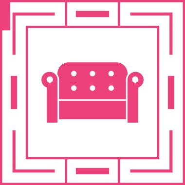 kanepe ikonu vektör illüstrasyonu.