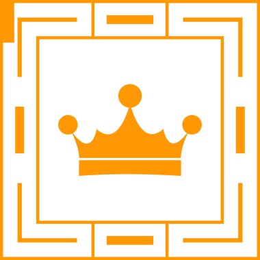 Taç ikonu. Kraliyet taç tasarımı. vektör grafiği