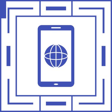 cep telefonu simgesi, vektör illüstrasyon tasarımı