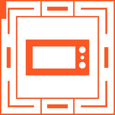 Mikrodalga. Web simgesi basit illüstrasyon