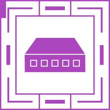 bina simgesi, vektör illüstrasyonu