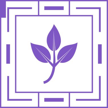 Yaprak ikonu vektör illüstrasyonu