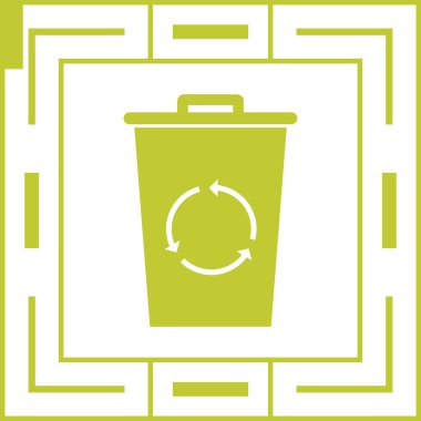 Çöp kutusu simgesi, vektör illüstrasyonu, 10 eps