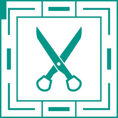 Çapraz kılıç simgesi modaya uygun izole arkaplan