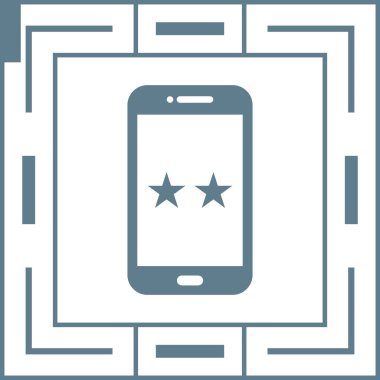 mobil uygulama. Web simgesi basit illüstrasyon