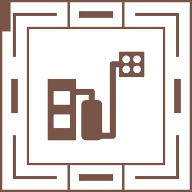 Bir kahve makinesi simgesinin vektör çizimi