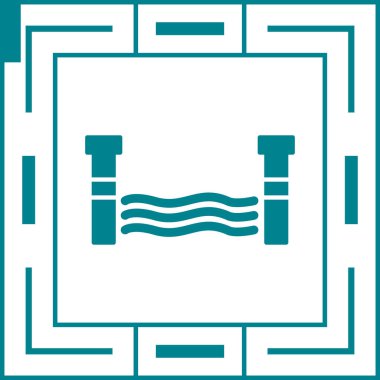 Yüzme simgesinin vektör illüstrasyonu