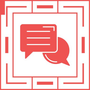 Sohbet simgesi vektör illüstrasyonu