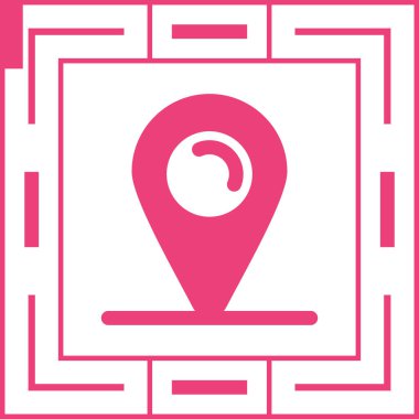 Bir harita pin simgesinin vektör illüstrasyonu