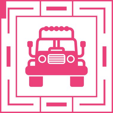 Bir kamyon simgesinin vektör çizimi