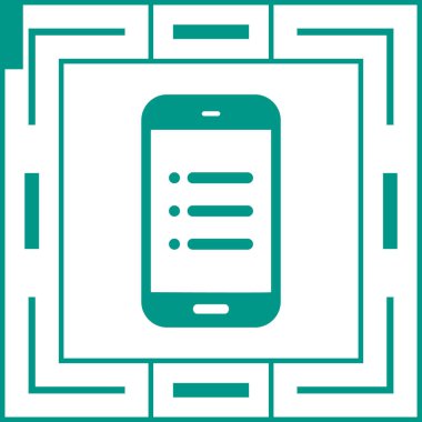 Akıllı telefon. Web simgesi basit illüstrasyon